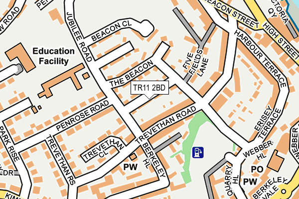 TR11 2BD map - OS OpenMap – Local (Ordnance Survey)