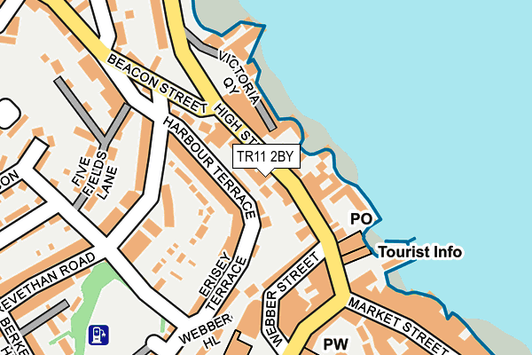 TR11 2BY map - OS OpenMap – Local (Ordnance Survey)