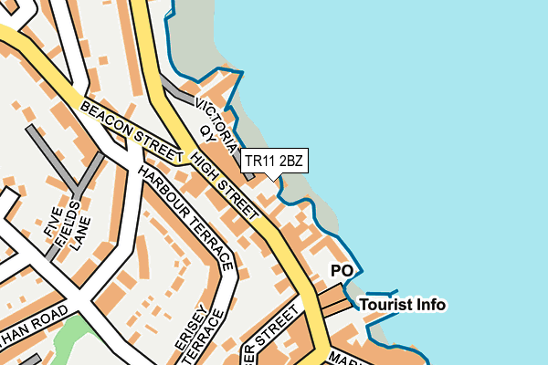 TR11 2BZ map - OS OpenMap – Local (Ordnance Survey)