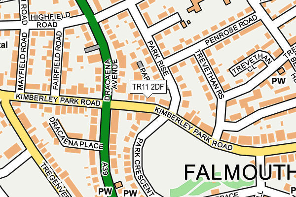 TR11 2DF map - OS OpenMap – Local (Ordnance Survey)