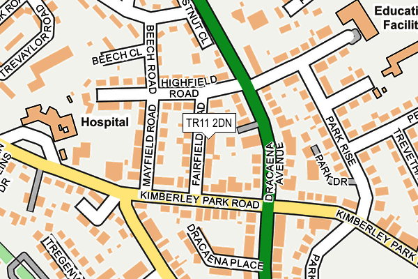 TR11 2DN map - OS OpenMap – Local (Ordnance Survey)