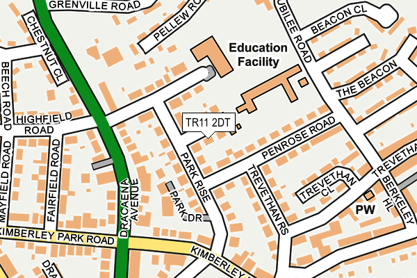 TR11 2DT map - OS OpenMap – Local (Ordnance Survey)