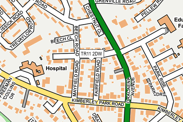 TR11 2DW map - OS OpenMap – Local (Ordnance Survey)