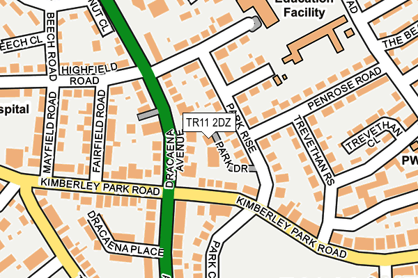 TR11 2DZ map - OS OpenMap – Local (Ordnance Survey)