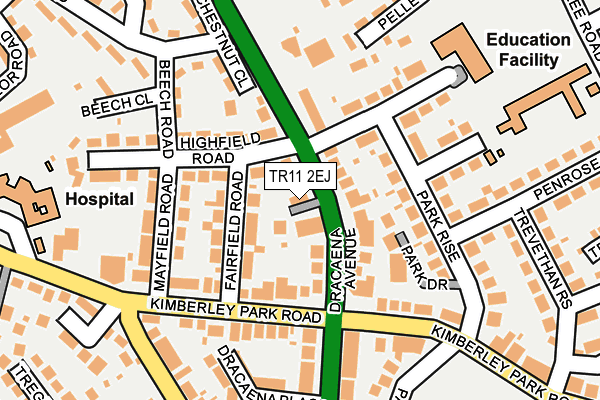 TR11 2EJ map - OS OpenMap – Local (Ordnance Survey)
