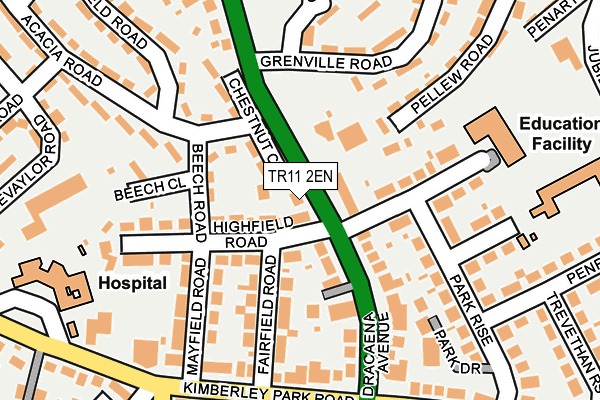 TR11 2EN map - OS OpenMap – Local (Ordnance Survey)