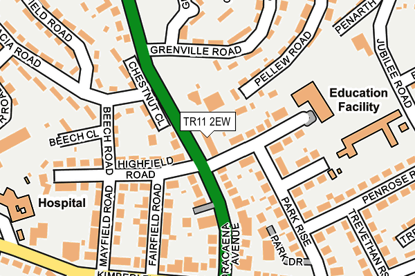 TR11 2EW map - OS OpenMap – Local (Ordnance Survey)