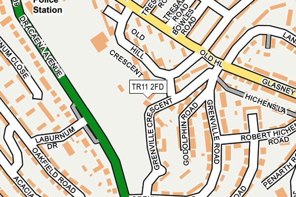 TR11 2FD map - OS OpenMap – Local (Ordnance Survey)