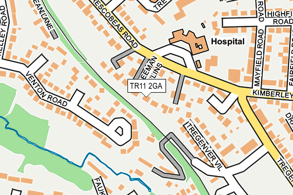 TR11 2GA map - OS OpenMap – Local (Ordnance Survey)