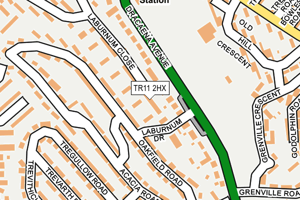 TR11 2HX map - OS OpenMap – Local (Ordnance Survey)
