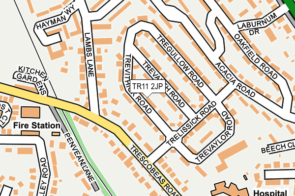 TR11 2JP map - OS OpenMap – Local (Ordnance Survey)