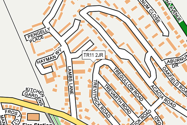 TR11 2JR map - OS OpenMap – Local (Ordnance Survey)