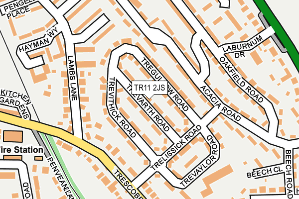 TR11 2JS map - OS OpenMap – Local (Ordnance Survey)
