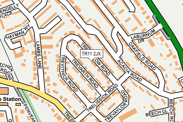 TR11 2JX map - OS OpenMap – Local (Ordnance Survey)