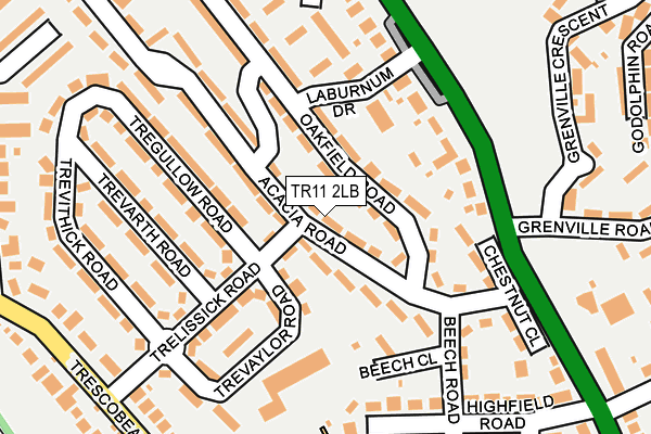 TR11 2LB map - OS OpenMap – Local (Ordnance Survey)