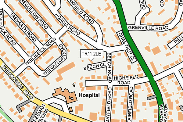 TR11 2LE map - OS OpenMap – Local (Ordnance Survey)