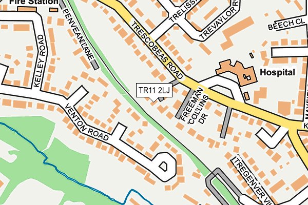 TR11 2LJ map - OS OpenMap – Local (Ordnance Survey)