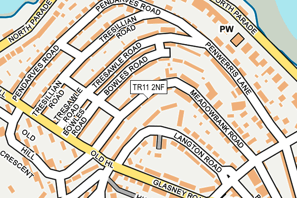 TR11 2NF map - OS OpenMap – Local (Ordnance Survey)