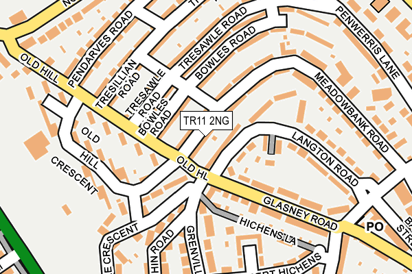 TR11 2NG map - OS OpenMap – Local (Ordnance Survey)