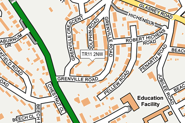 TR11 2NW map - OS OpenMap – Local (Ordnance Survey)