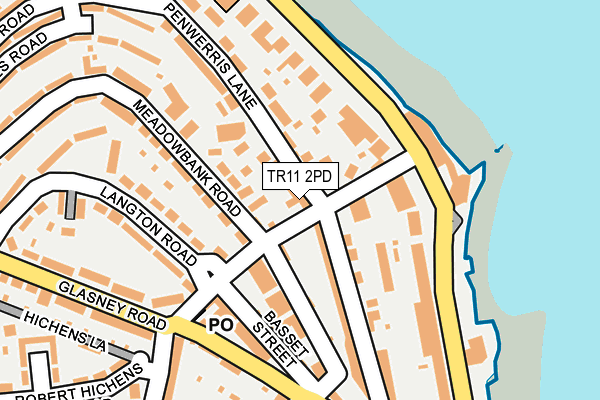 TR11 2PD map - OS OpenMap – Local (Ordnance Survey)