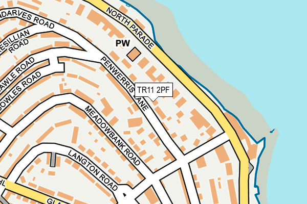TR11 2PF map - OS OpenMap – Local (Ordnance Survey)