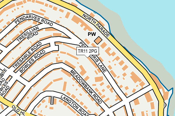 TR11 2PG map - OS OpenMap – Local (Ordnance Survey)
