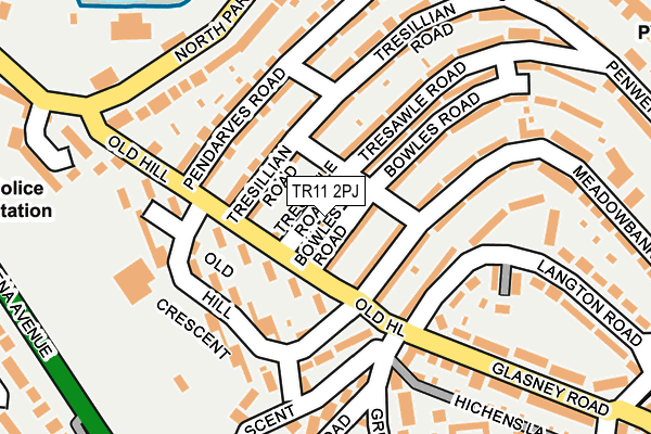 TR11 2PJ map - OS OpenMap – Local (Ordnance Survey)