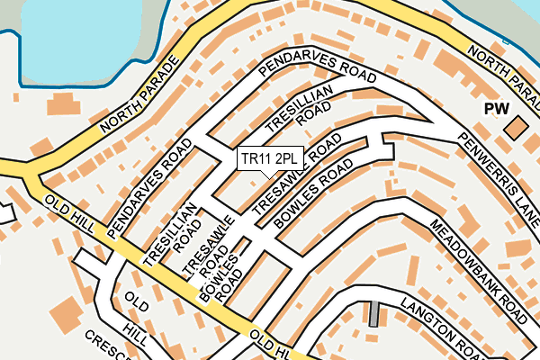 TR11 2PL map - OS OpenMap – Local (Ordnance Survey)