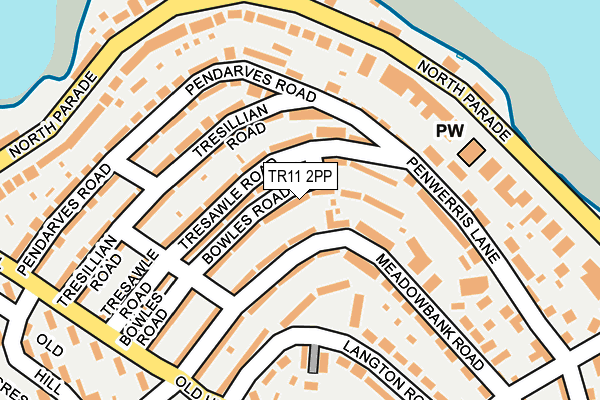 TR11 2PP map - OS OpenMap – Local (Ordnance Survey)