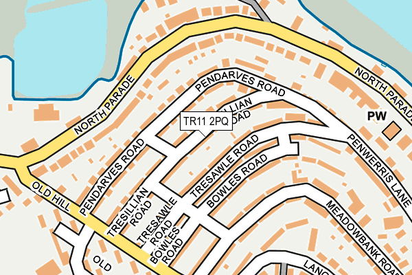 TR11 2PQ map - OS OpenMap – Local (Ordnance Survey)