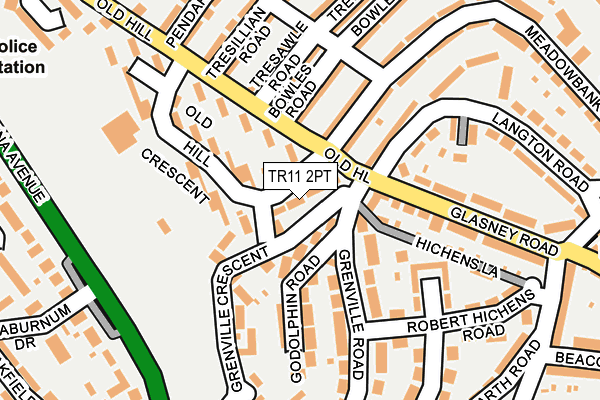 TR11 2PT map - OS OpenMap – Local (Ordnance Survey)