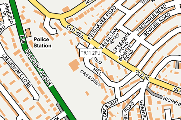 TR11 2PU map - OS OpenMap – Local (Ordnance Survey)