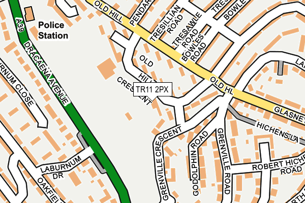 TR11 2PX map - OS OpenMap – Local (Ordnance Survey)