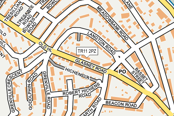 TR11 2PZ map - OS OpenMap – Local (Ordnance Survey)