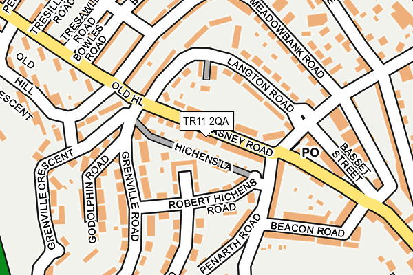 TR11 2QA map - OS OpenMap – Local (Ordnance Survey)