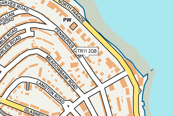 TR11 2QB map - OS OpenMap – Local (Ordnance Survey)