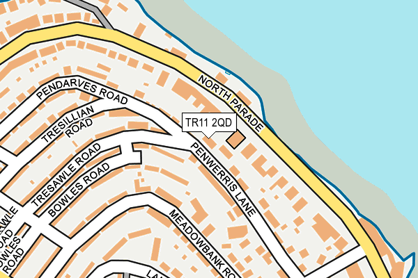 TR11 2QD map - OS OpenMap – Local (Ordnance Survey)