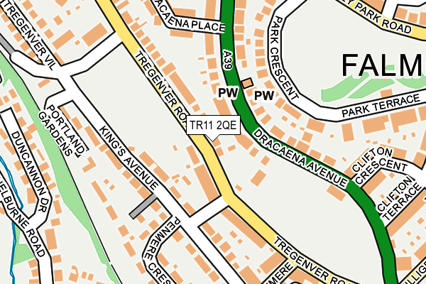 TR11 2QE map - OS OpenMap – Local (Ordnance Survey)