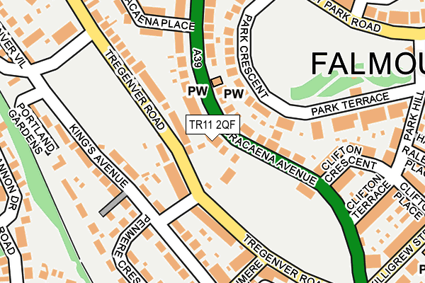 TR11 2QF map - OS OpenMap – Local (Ordnance Survey)
