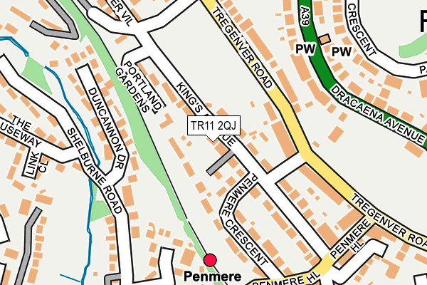 TR11 2QJ map - OS OpenMap – Local (Ordnance Survey)