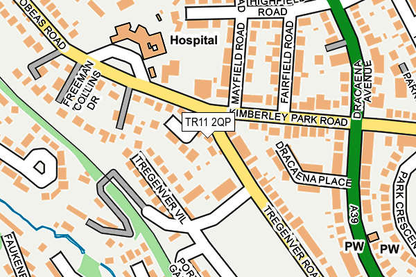 TR11 2QP map - OS OpenMap – Local (Ordnance Survey)