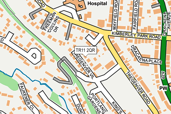 TR11 2QR map - OS OpenMap – Local (Ordnance Survey)