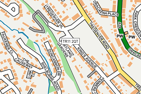 TR11 2QT map - OS OpenMap – Local (Ordnance Survey)