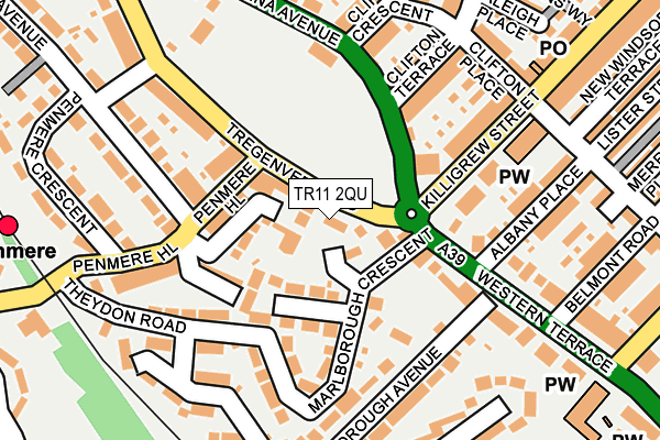 TR11 2QU map - OS OpenMap – Local (Ordnance Survey)