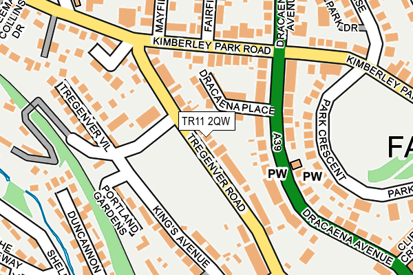 TR11 2QW map - OS OpenMap – Local (Ordnance Survey)