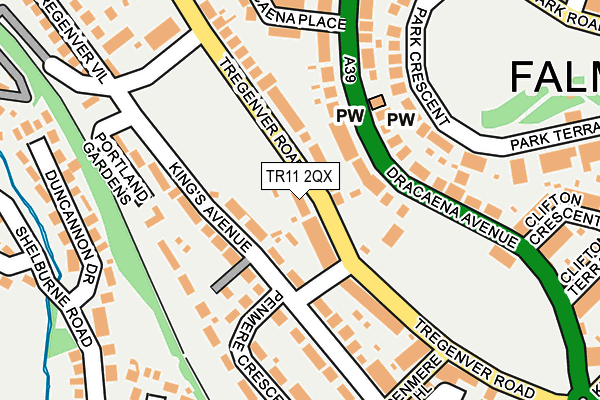 TR11 2QX map - OS OpenMap – Local (Ordnance Survey)