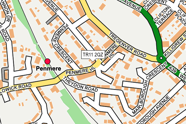 TR11 2QZ map - OS OpenMap – Local (Ordnance Survey)