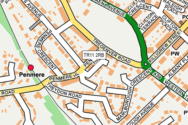 TR11 2RB map - OS OpenMap – Local (Ordnance Survey)