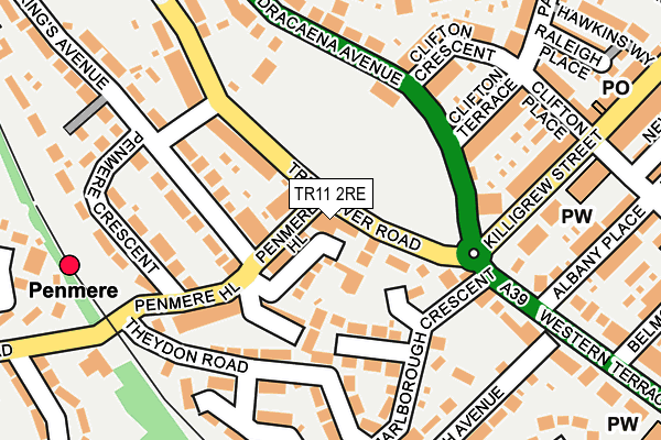 TR11 2RE map - OS OpenMap – Local (Ordnance Survey)